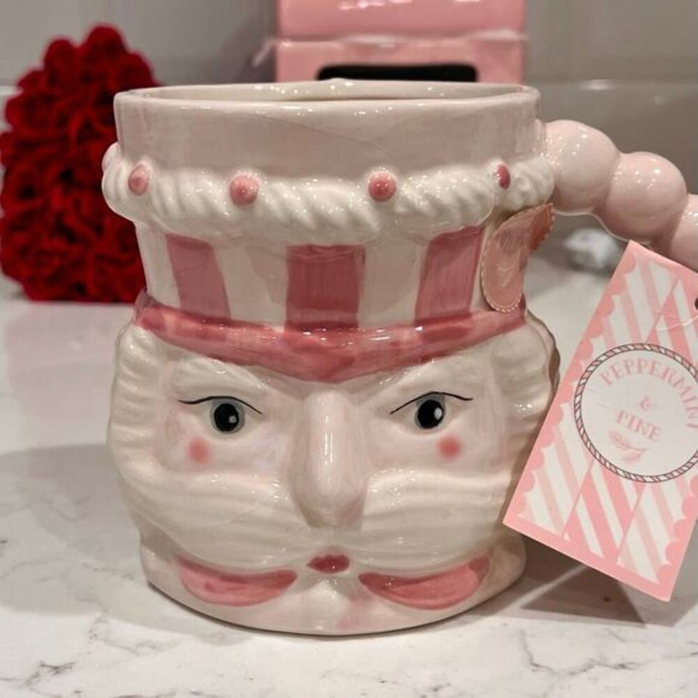Peppermint & Pine Pink Valentine’s Nutcracker Ceramic Mug